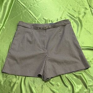 Worthington - Plaid High Waist Belted Short- 12- Fast Ship